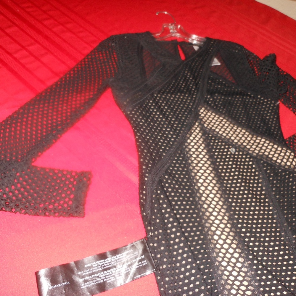 Bcbgmaxazria Jaylynn Patchwork Mesh Net Dress- Sm… - image 7